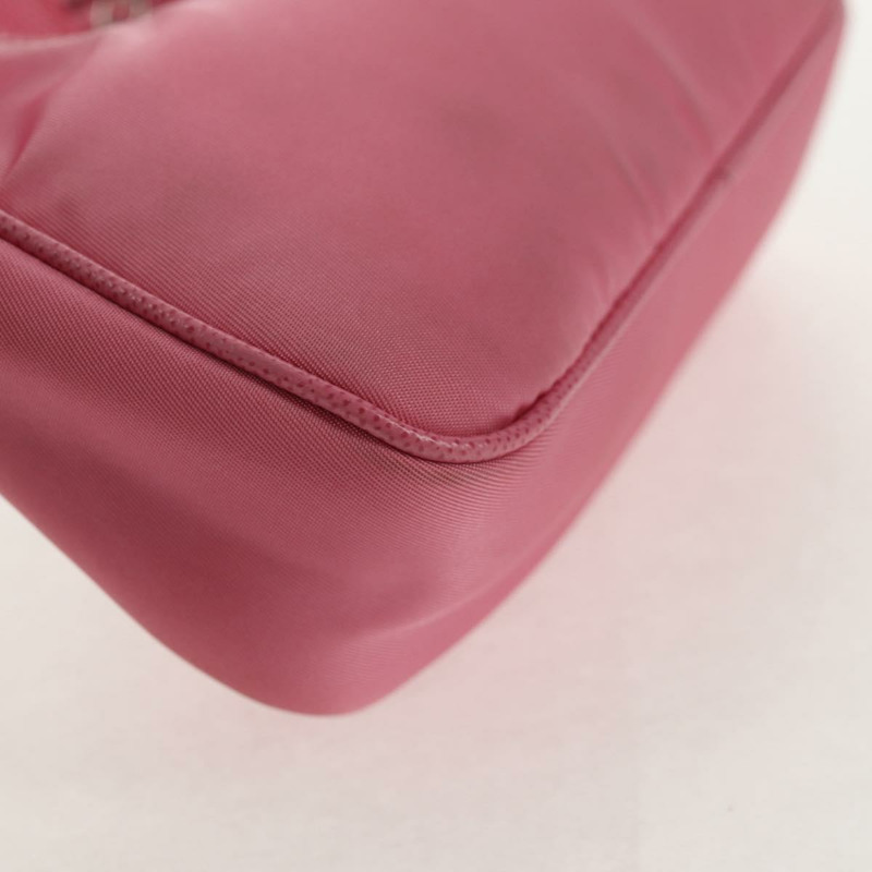 【日本直送】PRADA 尼龍粉紅銀色單肩包 正品 144876M-17