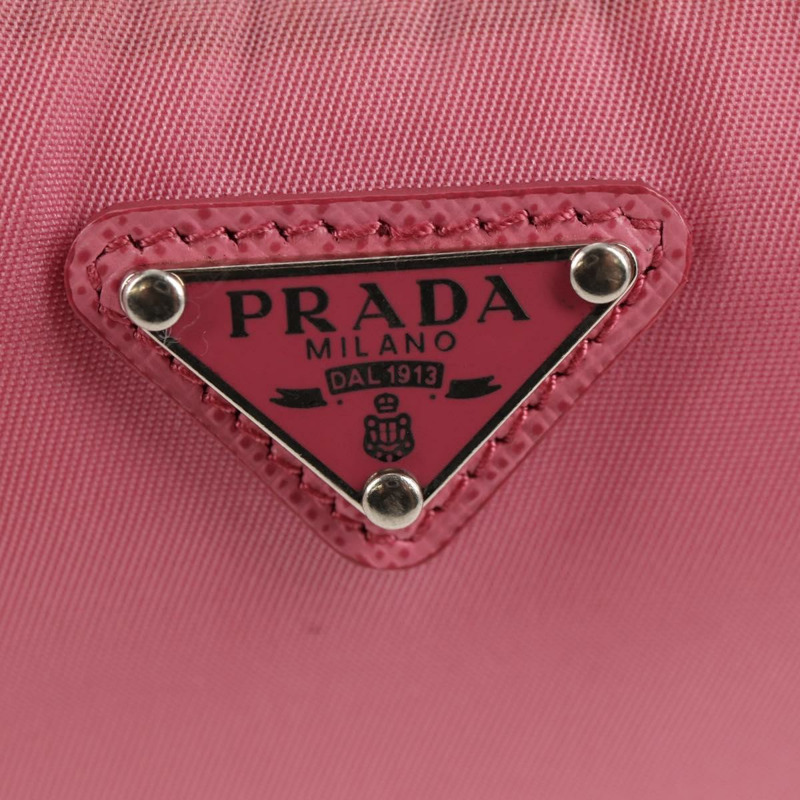 【日本直送】PRADA 尼龍粉紅銀色單肩包 正品 144876M-19