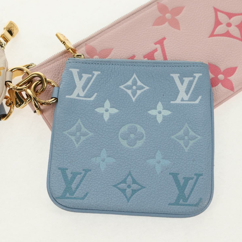 【日本直送】路易威登 Monogram Empreinte Pochette Trio 手袋粉紅 M80407 LV 正品 144344A-6