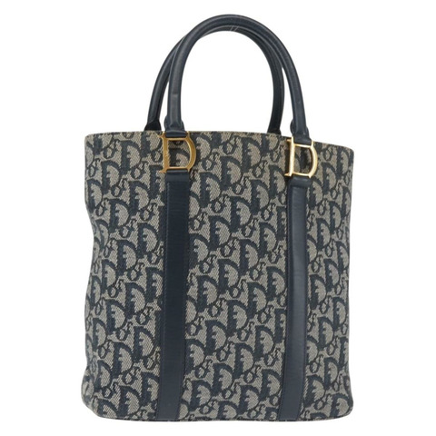 Christian Dior Trotter 帆布手拿包 海軍藍金色 正品 145259