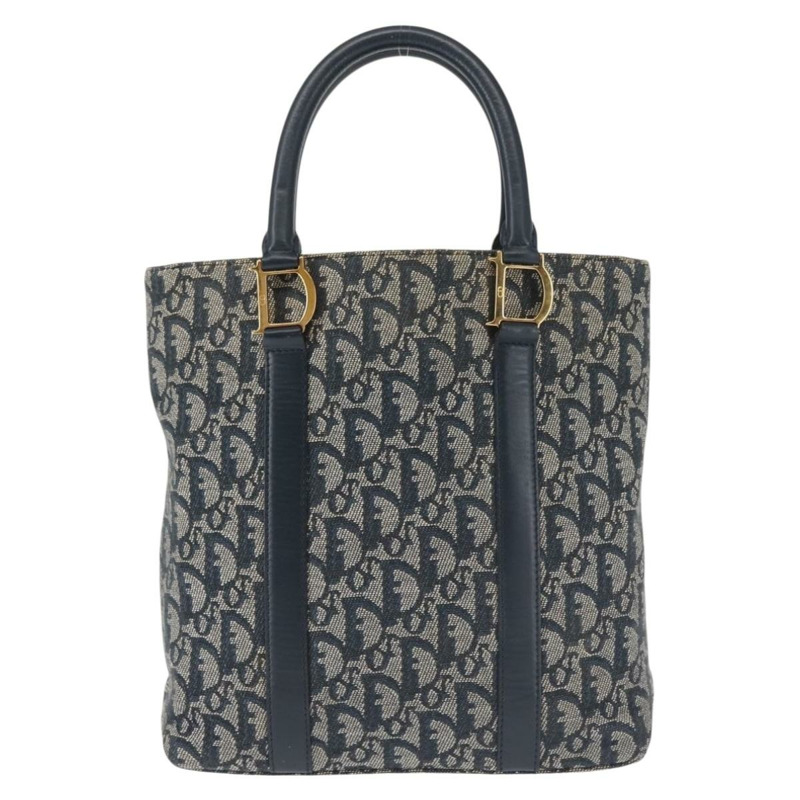 【日本直送】Christian Dior Trotter帆布手拿包 海軍藍 金色 正品 145259-1