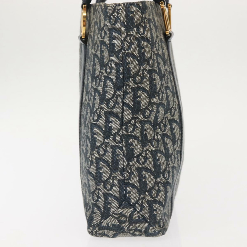 【日本直送】Christian Dior Trotter帆布手拿包 海軍藍 金色 正品 145259-3