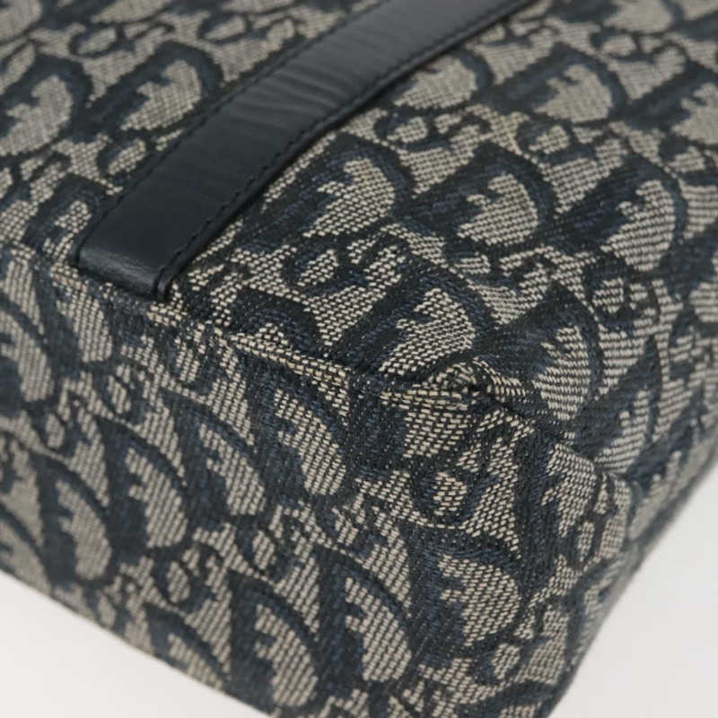 【日本直送】Christian Dior Trotter帆布手拿包 海軍藍 金色 正品 145259-10