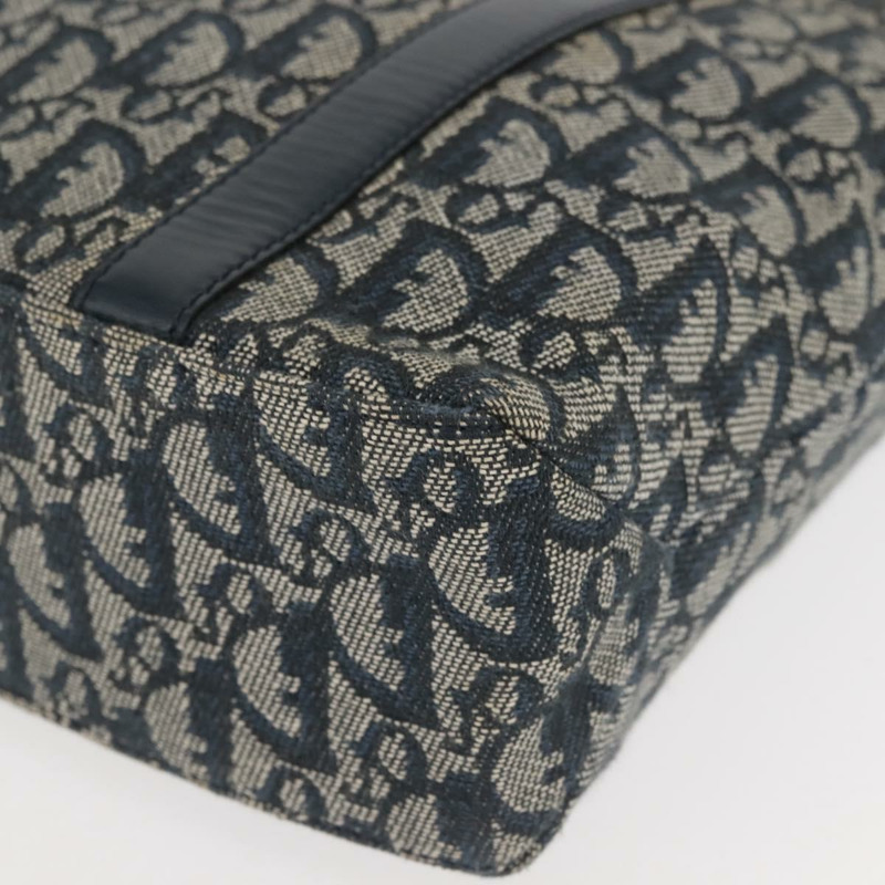 【日本直送】Christian Dior Trotter帆布手拿包 海軍藍 金色 正品 145259-12