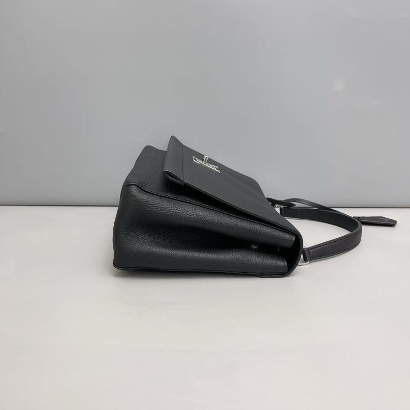 LV路易威登Mylockme黑色牛皮手提包 肩背包-4