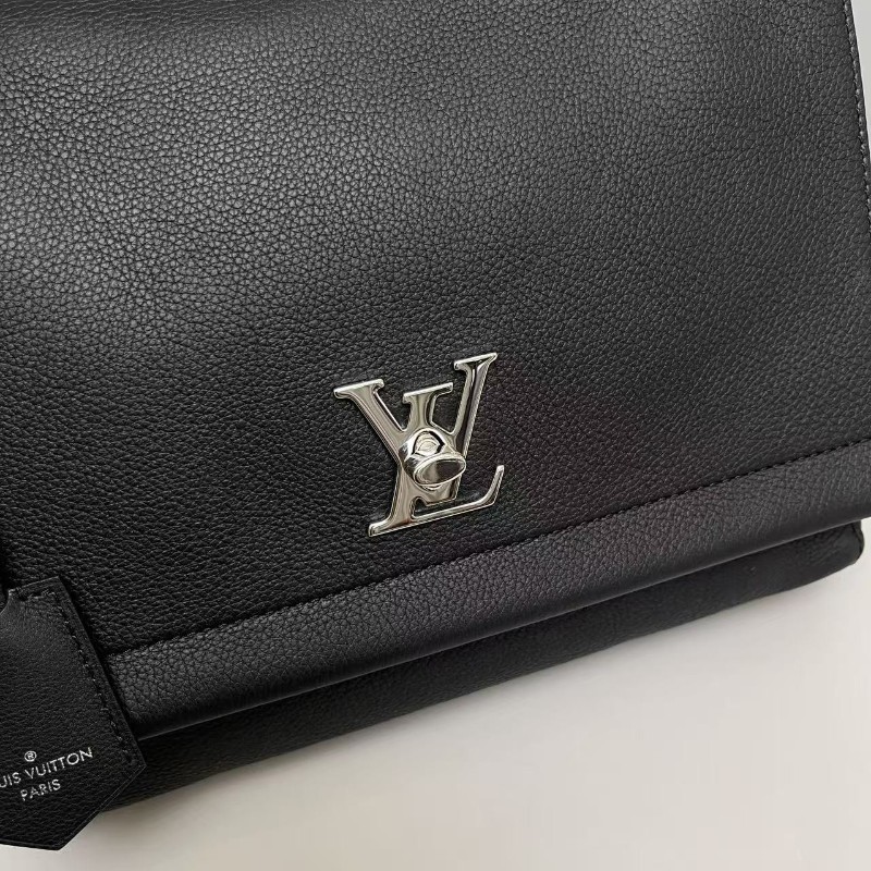 LV路易威登Mylockme黑色牛皮手提包 肩背包-6