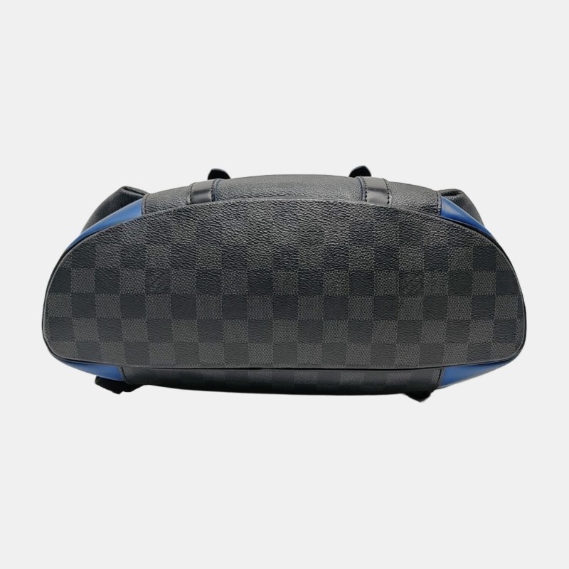 LOUIS VUITTON CHRISTOPHER 中號 黑色EPI牛皮棋盤格 後背包 雙肩包 銀色五金-5