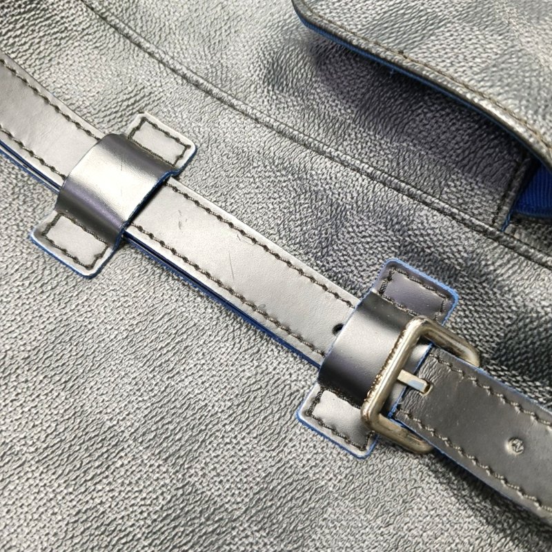 LOUIS VUITTON CHRISTOPHER 中號 黑色EPI牛皮棋盤格 後背包 雙肩包 銀色五金-8