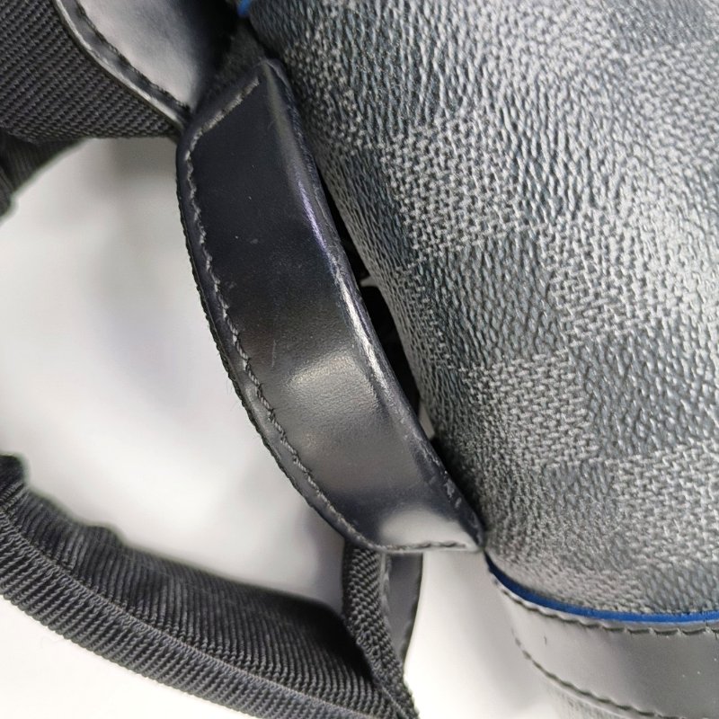 LOUIS VUITTON CHRISTOPHER 中號 黑色EPI牛皮棋盤格 後背包 雙肩包 銀色五金-11