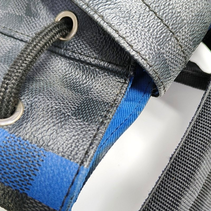 LOUIS VUITTON CHRISTOPHER 中號 黑色EPI牛皮棋盤格 後背包 雙肩包 銀色五金-16