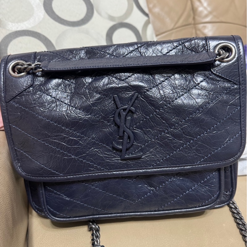 YSL Niki包 深藍色 舊款無D釦 中號-0