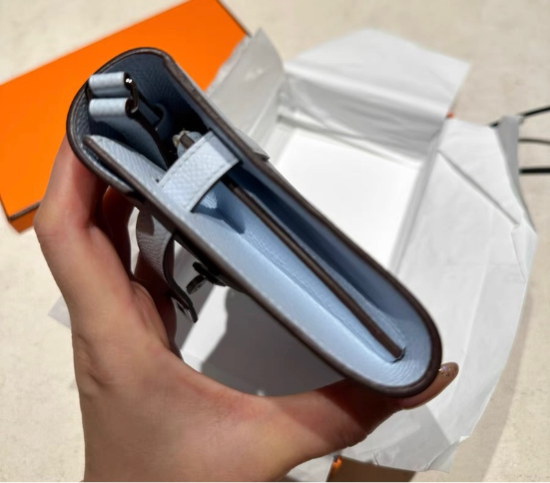 Hermes Kelly to go T0雾霾蓝 Y刻 膜在 几乎全新的 原始成色-2