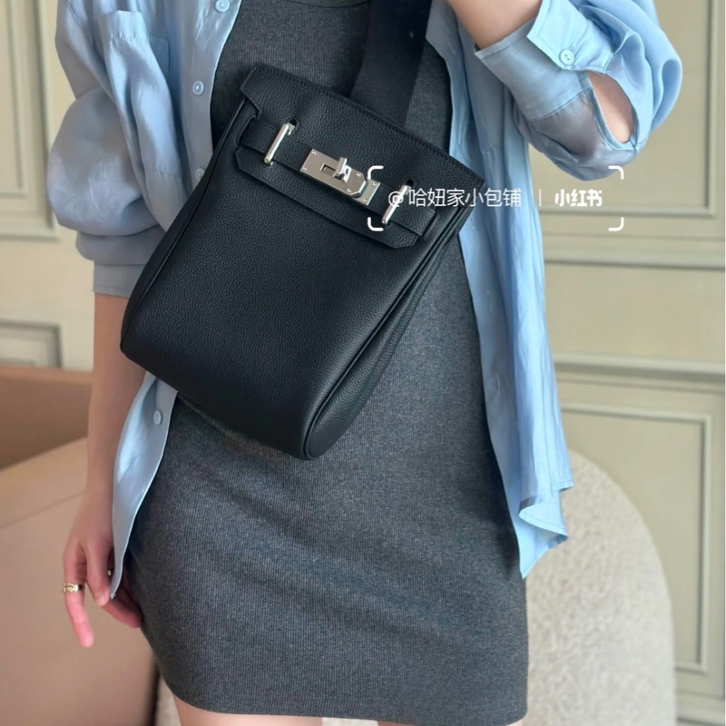 Hermes HAC A Dos pm 黑銀側背包-0