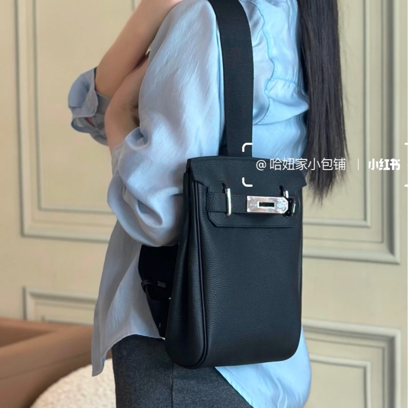 Hermes HAC A Dos pm 黑銀側背包-4