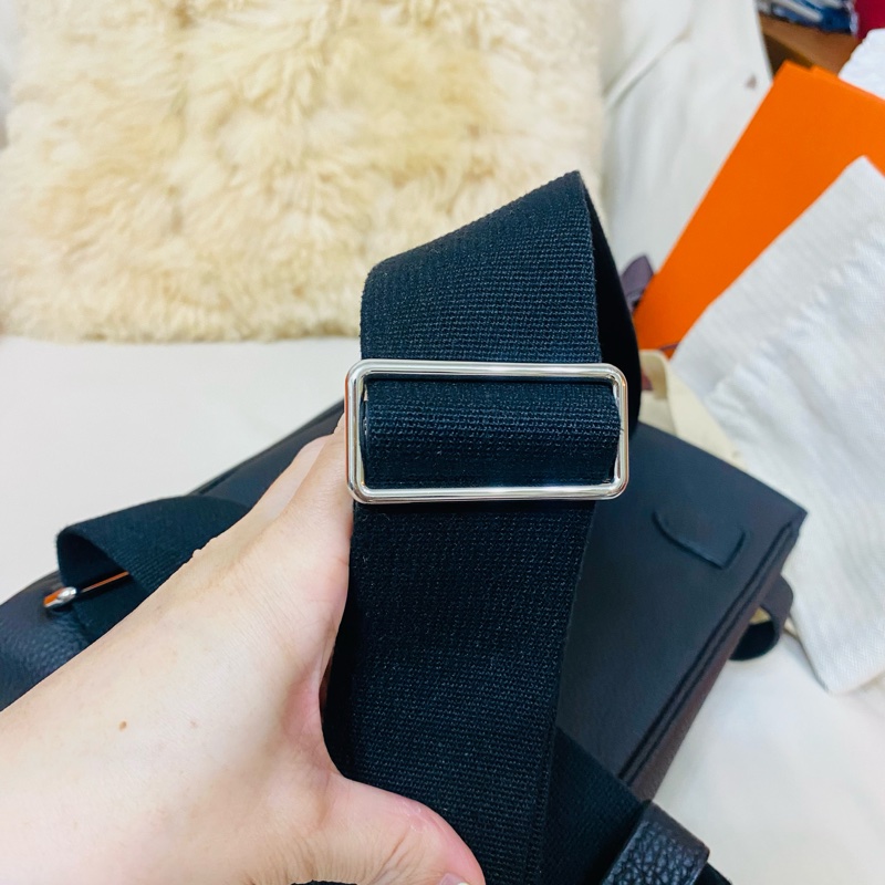 Hermes HAC A Dos pm 黑銀側背包-17