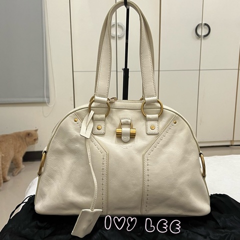 SAINT LAURENT  YSL Muse Toe 象牙色 白色 手提包 單肩包 正品 二手精品