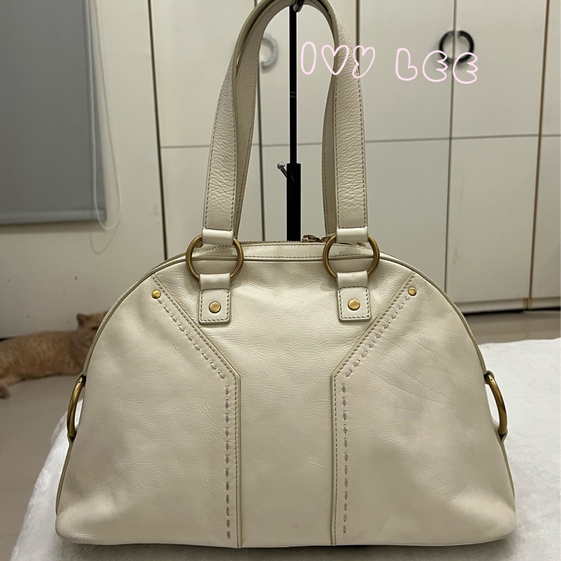 SAINT LAURENT  YSL Muse Toe 象牙色 白色 手提包 單肩包 正品 二手精品-1