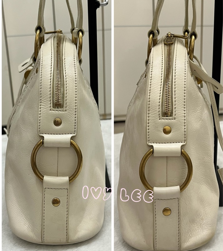 SAINT LAURENT  YSL Muse Toe 象牙色 白色 手提包 單肩包 正品 二手精品-17