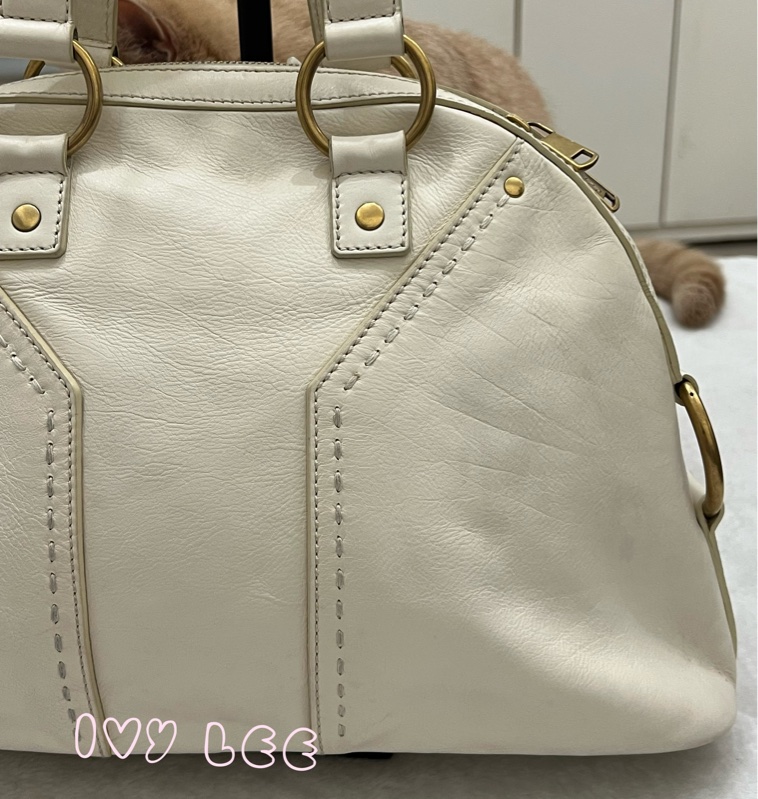 SAINT LAURENT  YSL Muse Toe 象牙色 白色 手提包 單肩包 正品 二手精品-28