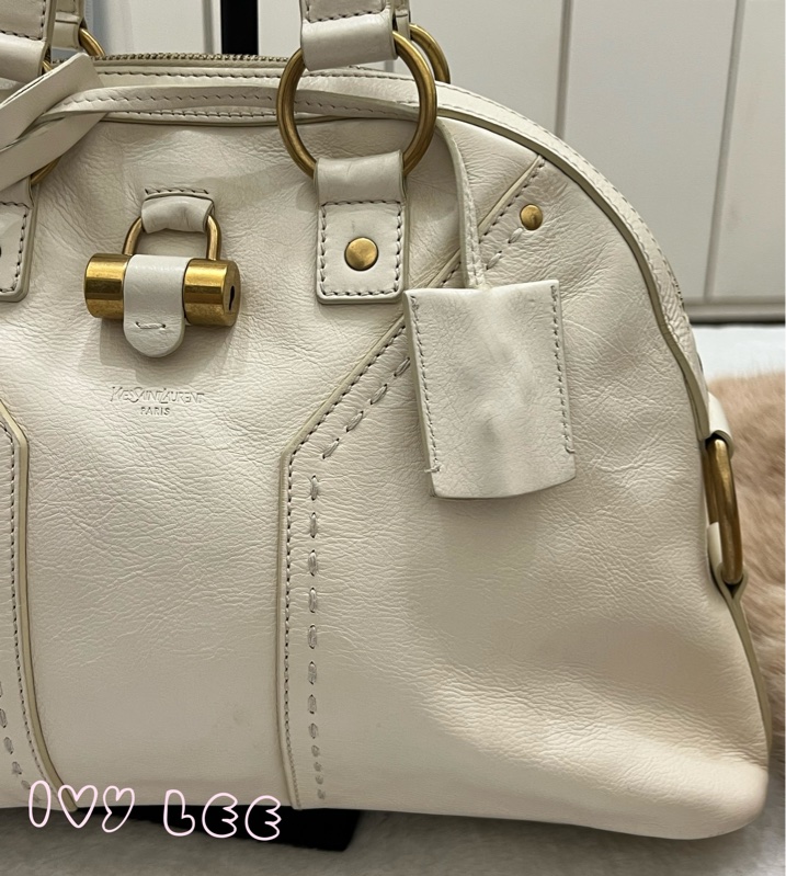 SAINT LAURENT  YSL Muse Toe 象牙色 白色 手提包 單肩包 正品 二手精品-30