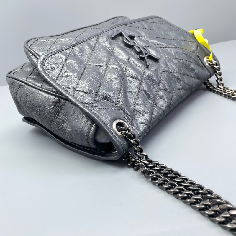 YSL Niki 中號 灰色 肩背包斜背包-7