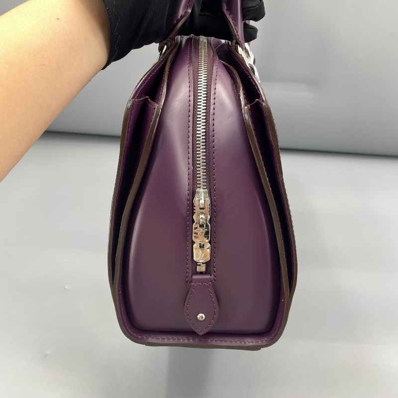 LV路易威登 紫色 epi水波纹保龄球 手提包-3