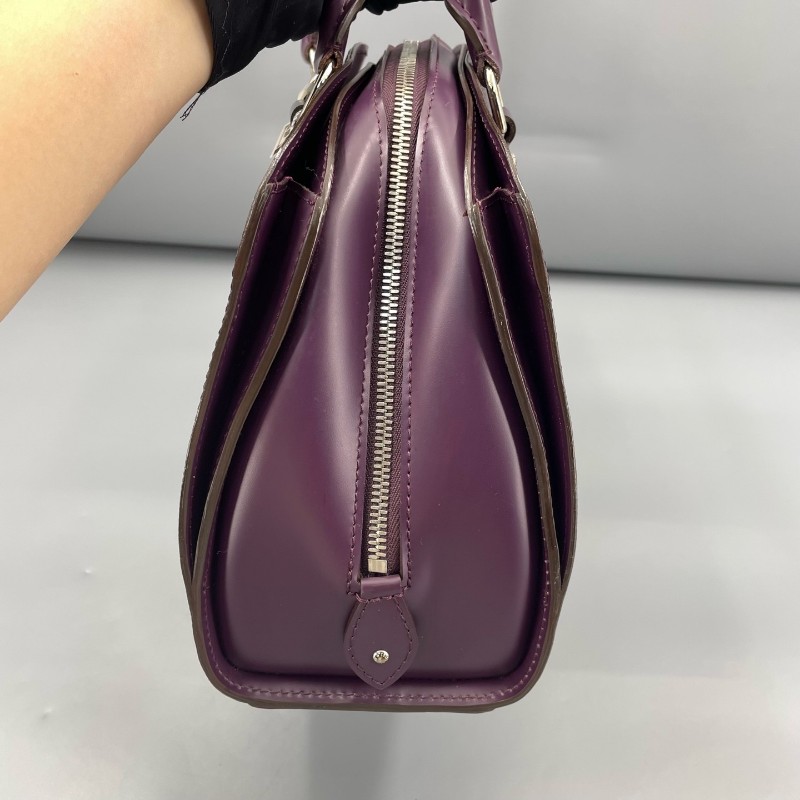 LV路易威登 紫色 epi水波纹保龄球 手提包-4