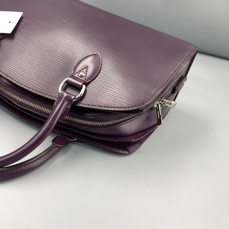 LV路易威登 紫色 epi水波纹保龄球 手提包-9