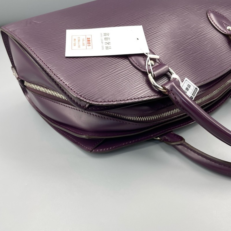 LV路易威登 紫色 epi水波纹保龄球 手提包-10