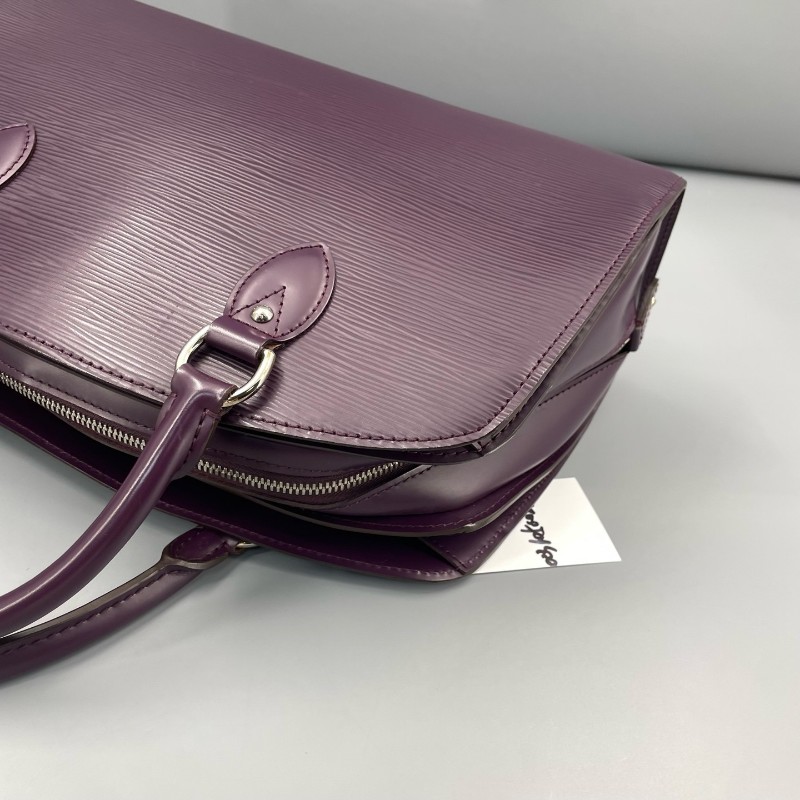 LV路易威登 紫色 epi水波纹保龄球 手提包-11