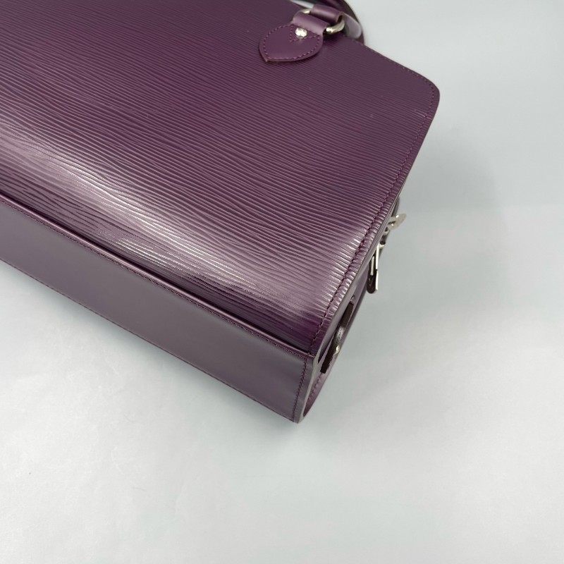 LV路易威登 紫色 epi水波纹保龄球 手提包-16