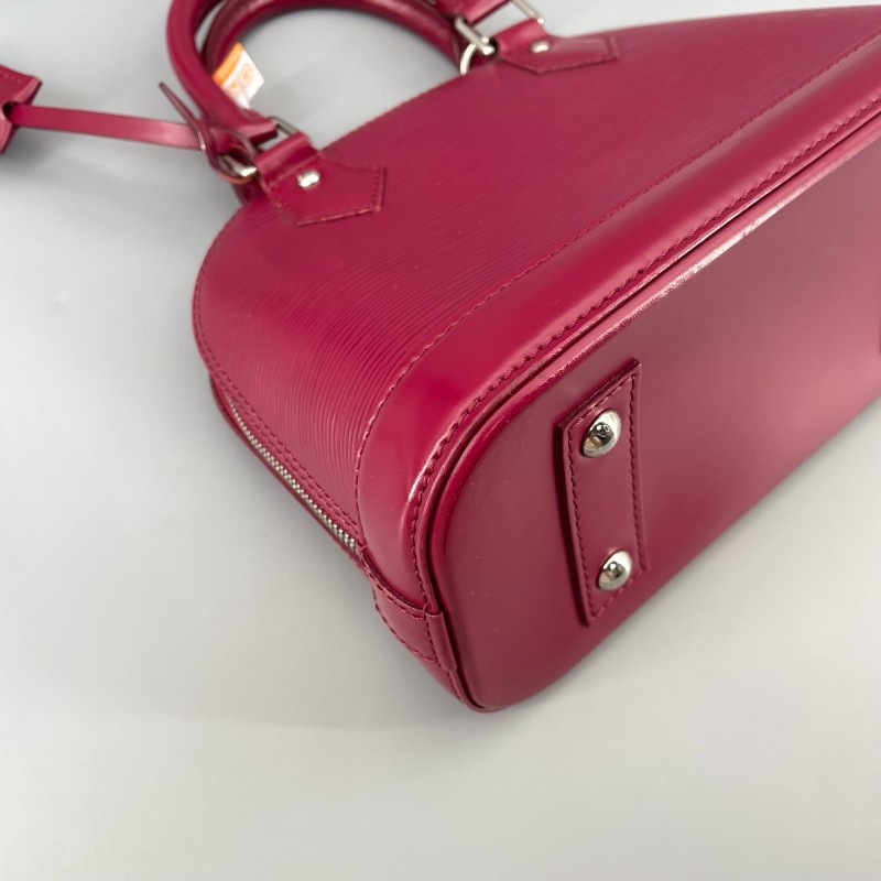 LV路易威登 alma bb水波纹紫紅色 手提包 肩背包-5