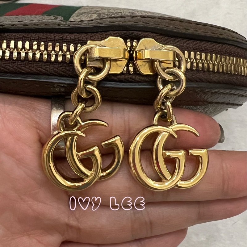 GUCCI 古馳 499621  經典Ophidia系列GG帆布印花拉鍊側肩包 斜背包 貝殼包 正品 二手精品-2