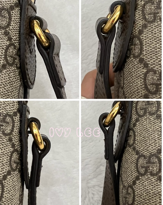 GUCCI 古馳 499621  經典Ophidia系列GG帆布印花拉鍊側肩包 斜背包 貝殼包 正品 二手精品-16