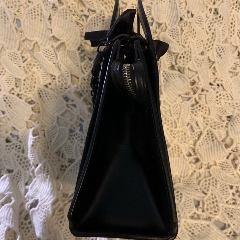 Celine黑銀Kelly 星球 皮革手提包 單肩背包 絕版中古包-1