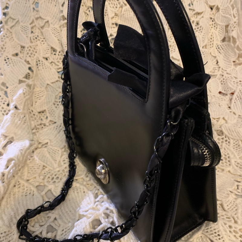 Celine黑銀Kelly 星球 皮革手提包 單肩背包 絕版中古包-4