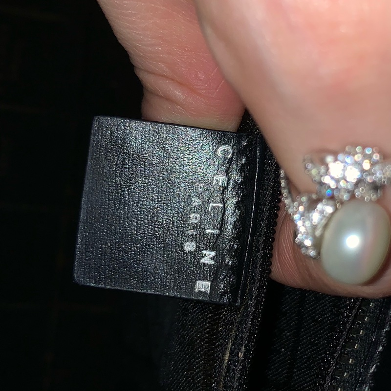 Celine黑銀Kelly 星球 皮革手提包 單肩背包 絕版中古包-13