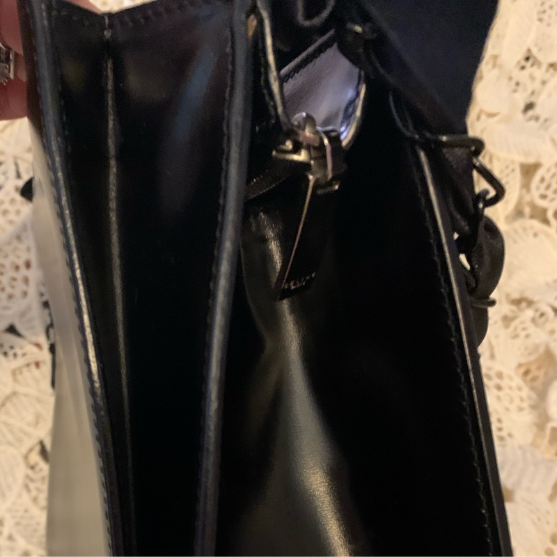 Celine黑銀Kelly 星球 皮革手提包 單肩背包 絕版中古包-27