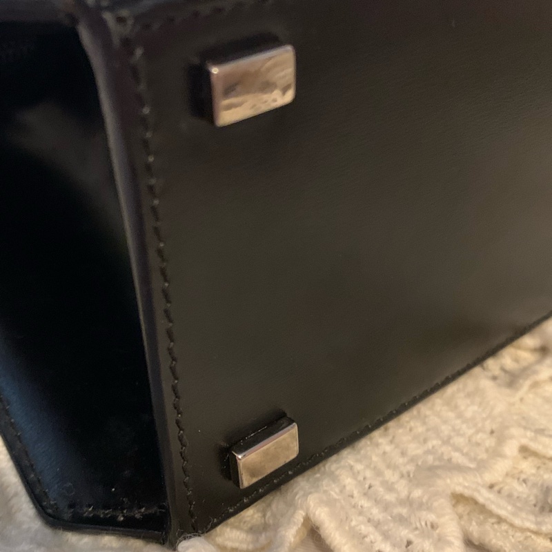 Celine黑銀Kelly 星球 皮革手提包 單肩背包 絕版中古包-39