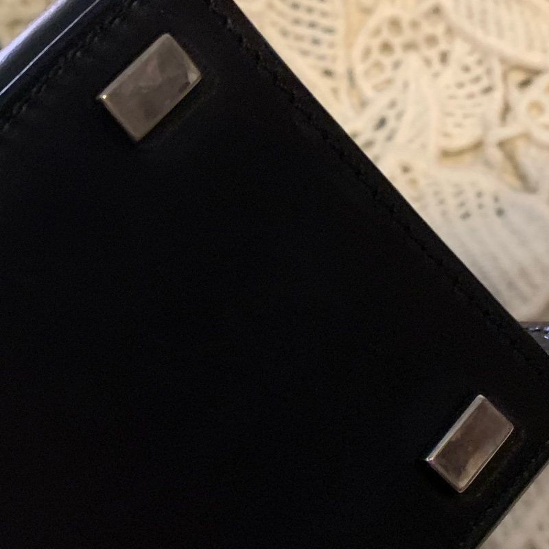 Celine黑銀Kelly 星球 皮革手提包 單肩背包 絕版中古包-40