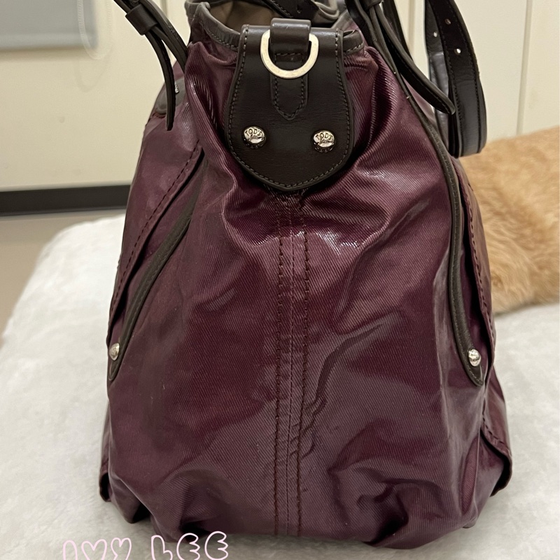 Tods G-Line Easy Sacca Grande 紫紅 斜背包 手提包 正品 二手精品-3