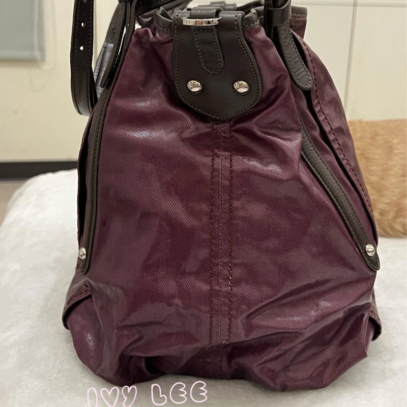 Tods G-Line Easy Sacca Grande 紫紅 斜背包 手提包 正品 二手精品-4