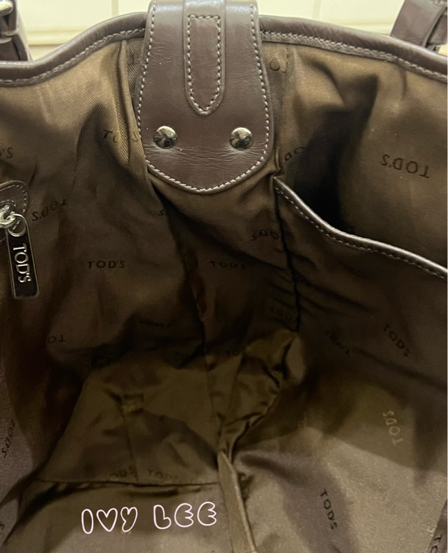 Tods G-Line Easy Sacca Grande 紫紅 斜背包 手提包 正品 二手精品-11