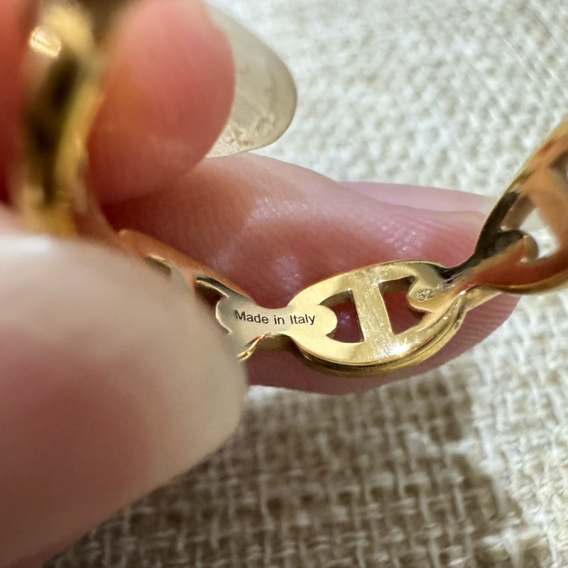 Hermes 18K玫瑰金豬鼻子戒指 💍 52號 全配有購證-12
