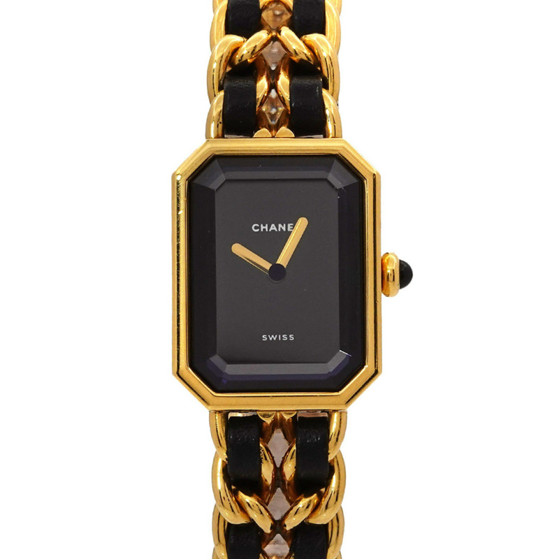 CHANEL Premiere 女士腕錶,L 碼,H0001,黑色和金色,石英機芯-0