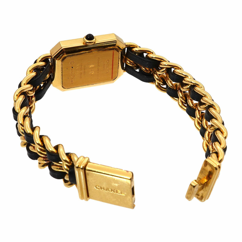 CHANEL Premiere 女士腕錶,L 碼,H0001,黑色和金色,石英機芯-3