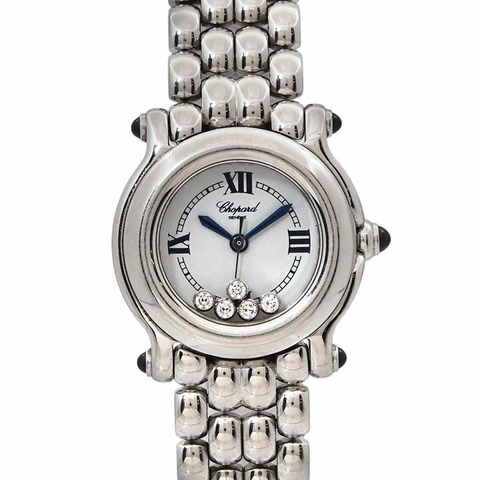 Chopard Happy Sport 27/8250 3006 女士手錶，鑲嵌 5 顆鑽石，白色石英機芯