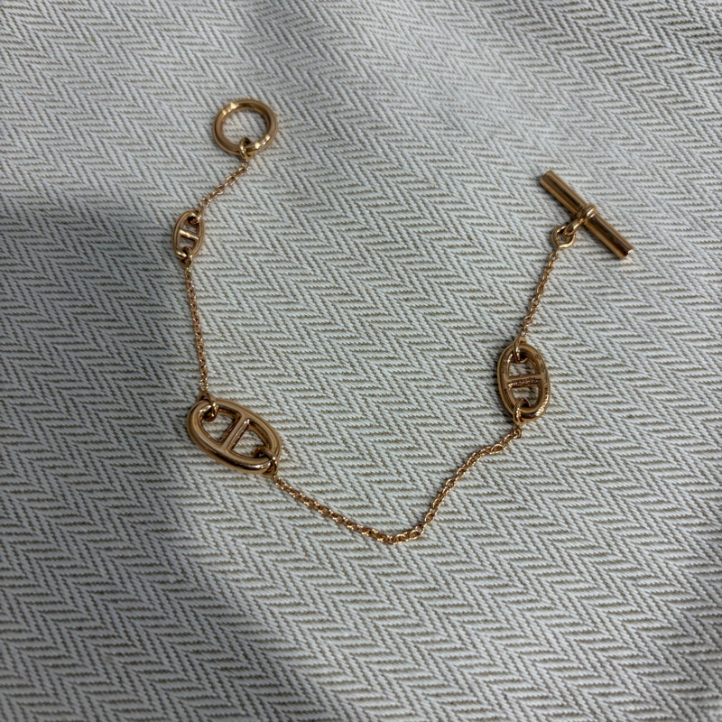 愛馬仕Hermes 玫瑰金豬鼻子手鍊 稀有款式-3