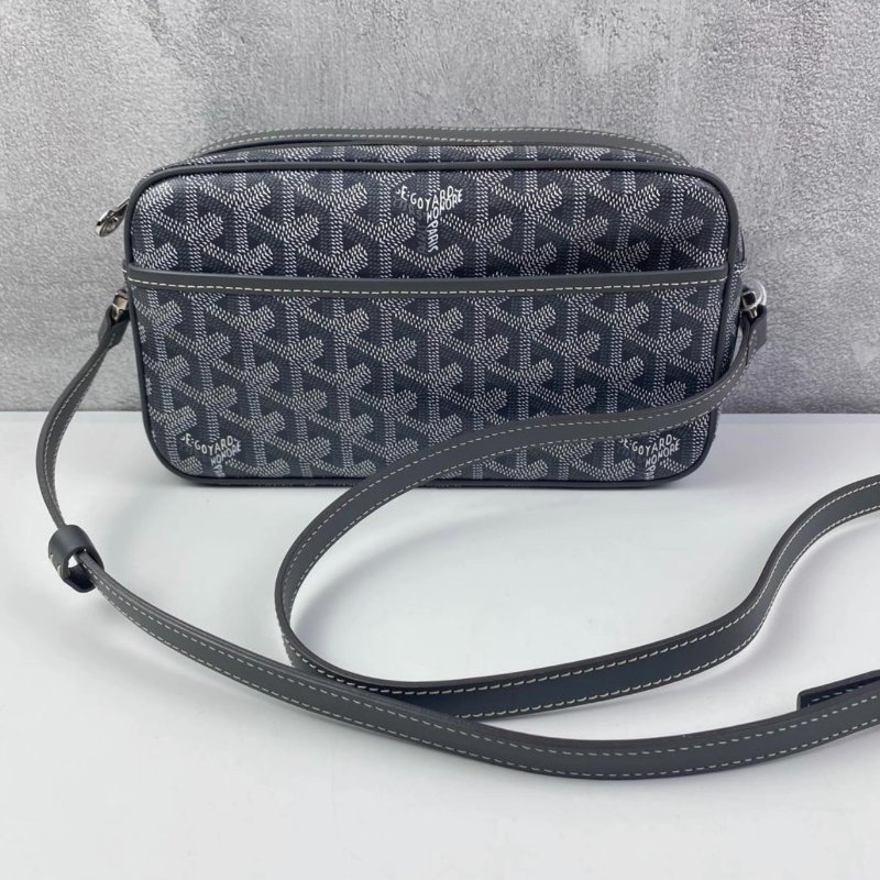 Goyard CAP VERT 灰色老花小號 肩背斜背相機包 99新配件塵袋-0
