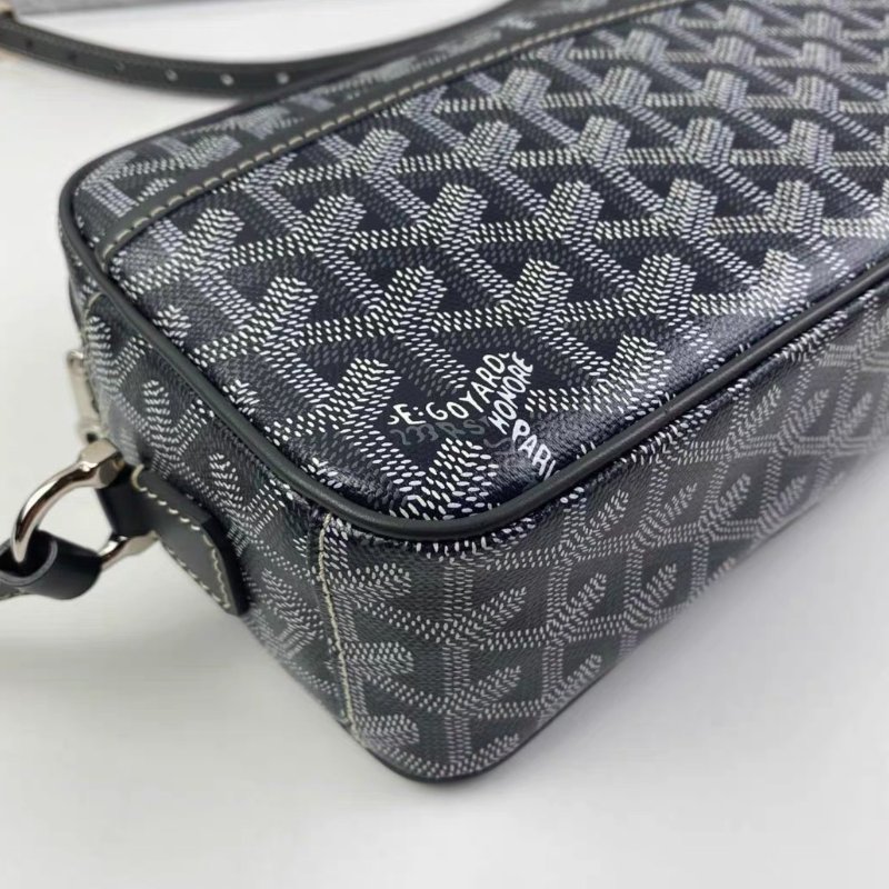 Goyard CAP VERT 灰色老花小號 肩背斜背相機包 96新配件塵袋-1